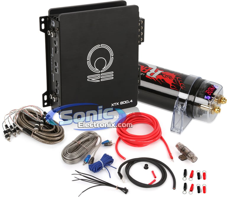 RE Audio XTX-800.4 + Amplifier Kit Bundle Image 1