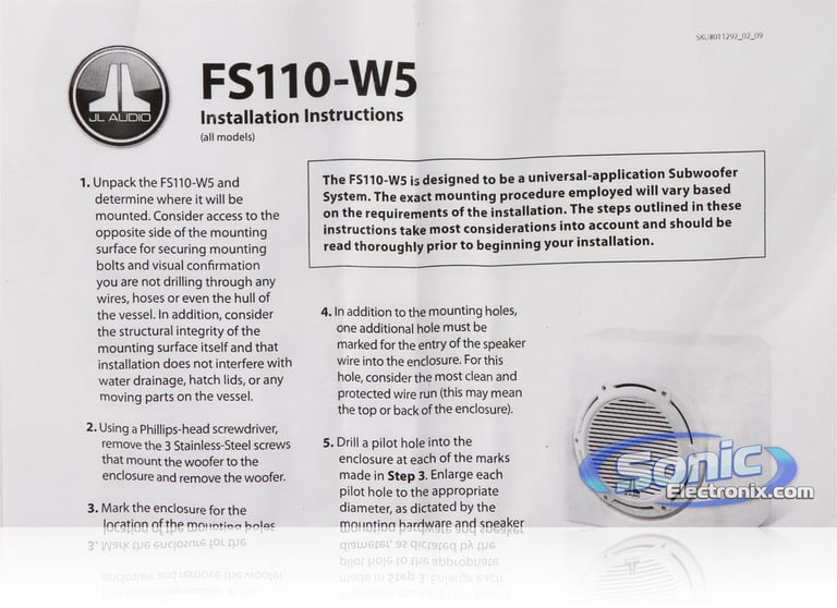 JL Audio FS110-W5-CG-WH (Classic White Grille) Image 5
