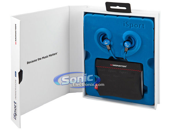 Monster iSport Immersion (MH ISRT2 IE BL) Washable In-Ear Headphones - Blue Image 4