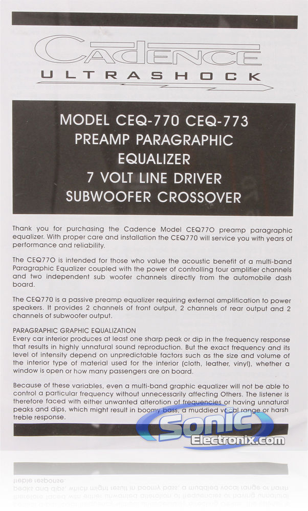 Cadence CEQ-773 R/B Image 5