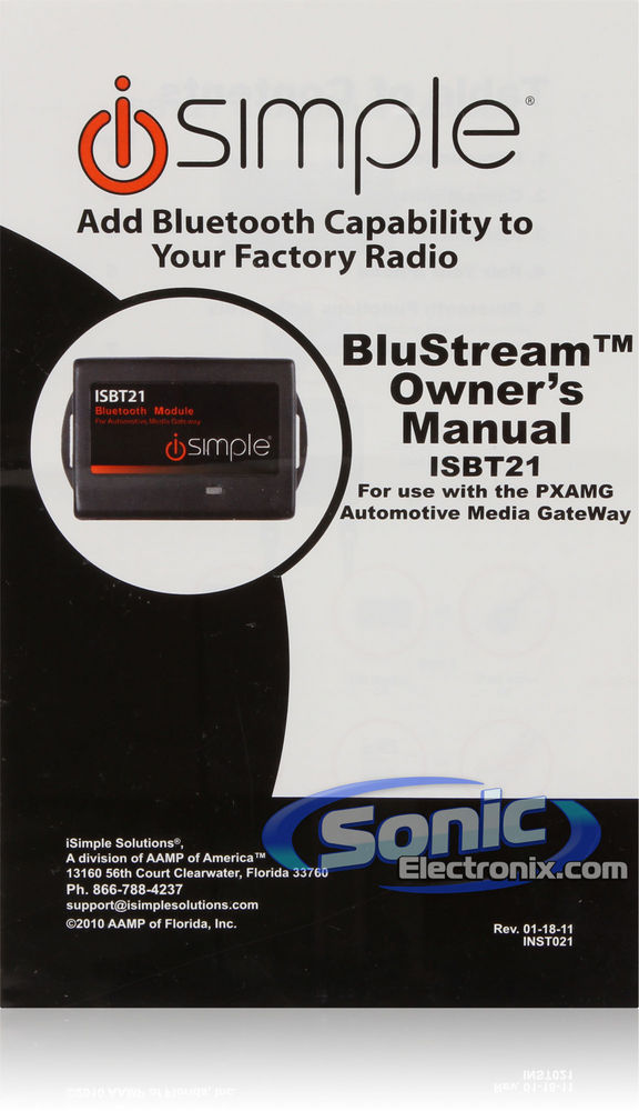 iSimple BluStream Bluetooth Streaming Module (ISBT21) Image 6