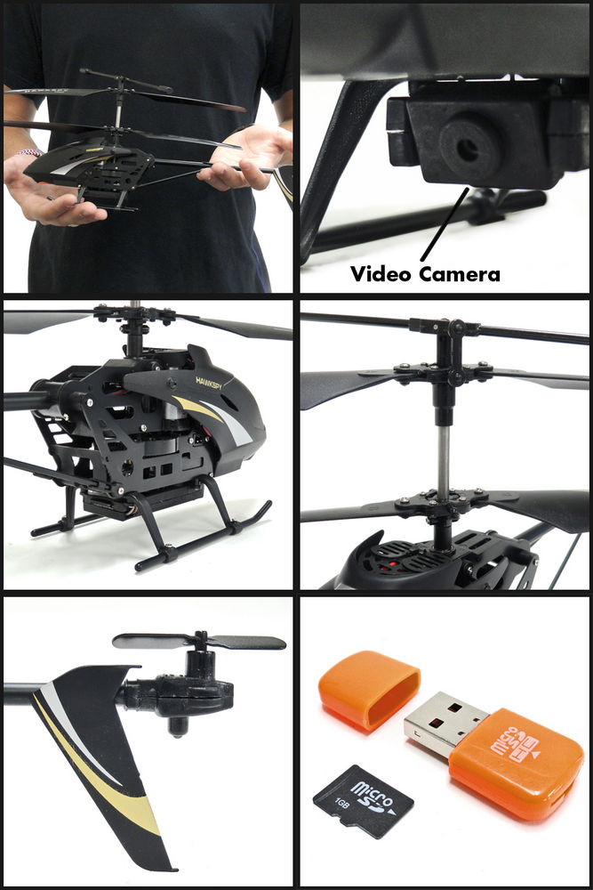 Spy Copter 3.5 Ch Electric RC Helicopter w/ Video Camera Image 2