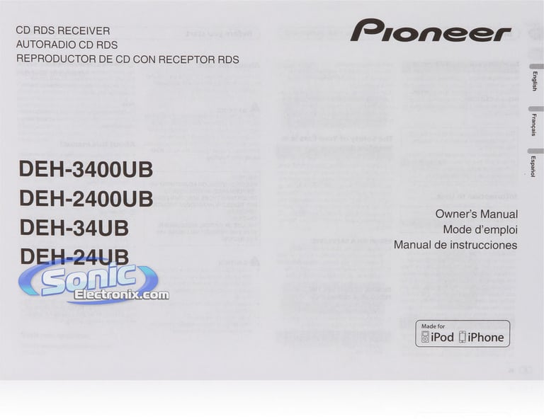 Pioneer DEH-3400UB Image 7