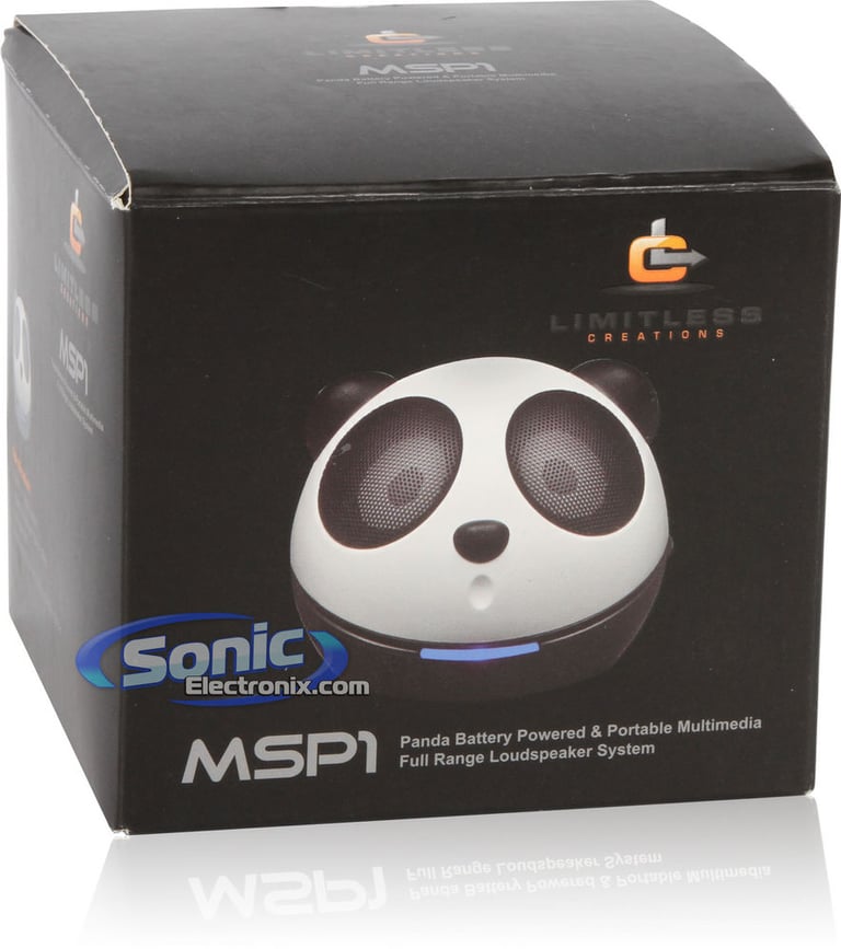 Battery/USB Powered Panda Bear Portable Speaker - Open Box/Complete Image 8