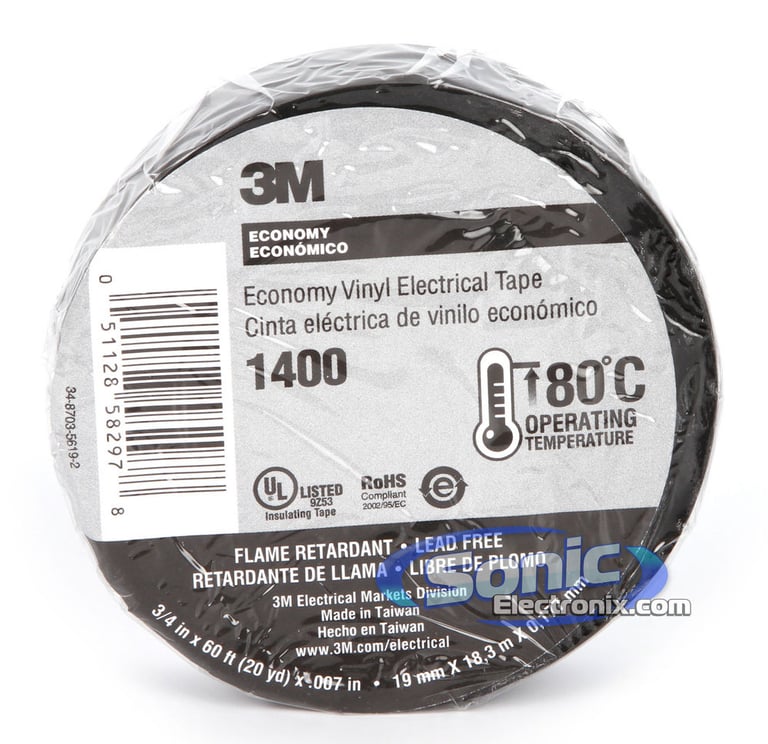 3M Black Electrical Tape Image 1