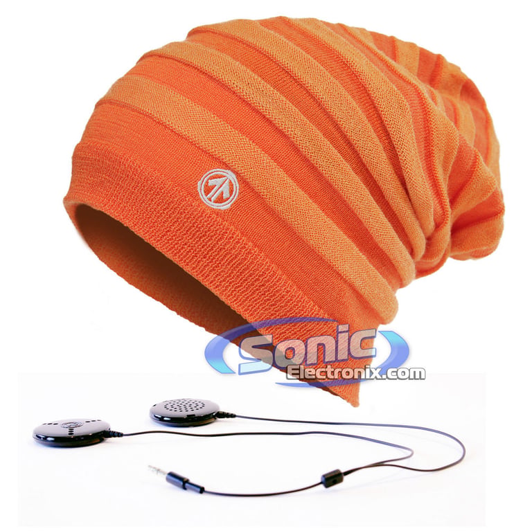 AERIAL7 BONFIRE Sound Disk Beanie with Built-In Headphones (Orange) Image 1