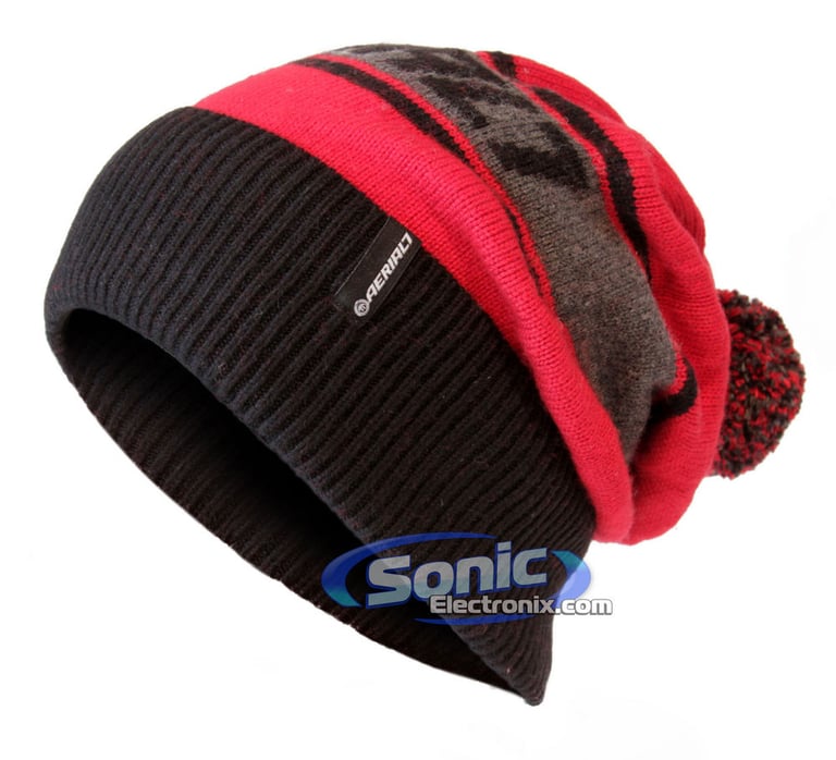 Aerial7 MAYRHOFEN Sound Disk Sports Beanie - Red/Black Image 2