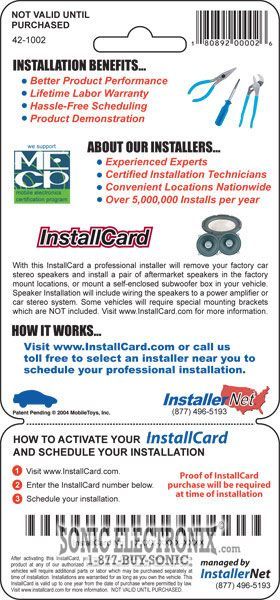 InstallCard 42-1002 (Car Speakers or Car Subwoofer) Image 2