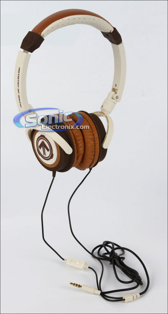 Aerial7 PHOENIX Chino On-Ear Stereo Headphones (Brown & White) Image 2
