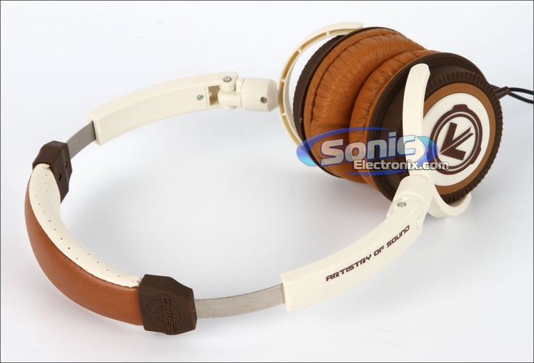Aerial7 PHOENIX Chino On-Ear Stereo Headphones (Brown & White) Image 4