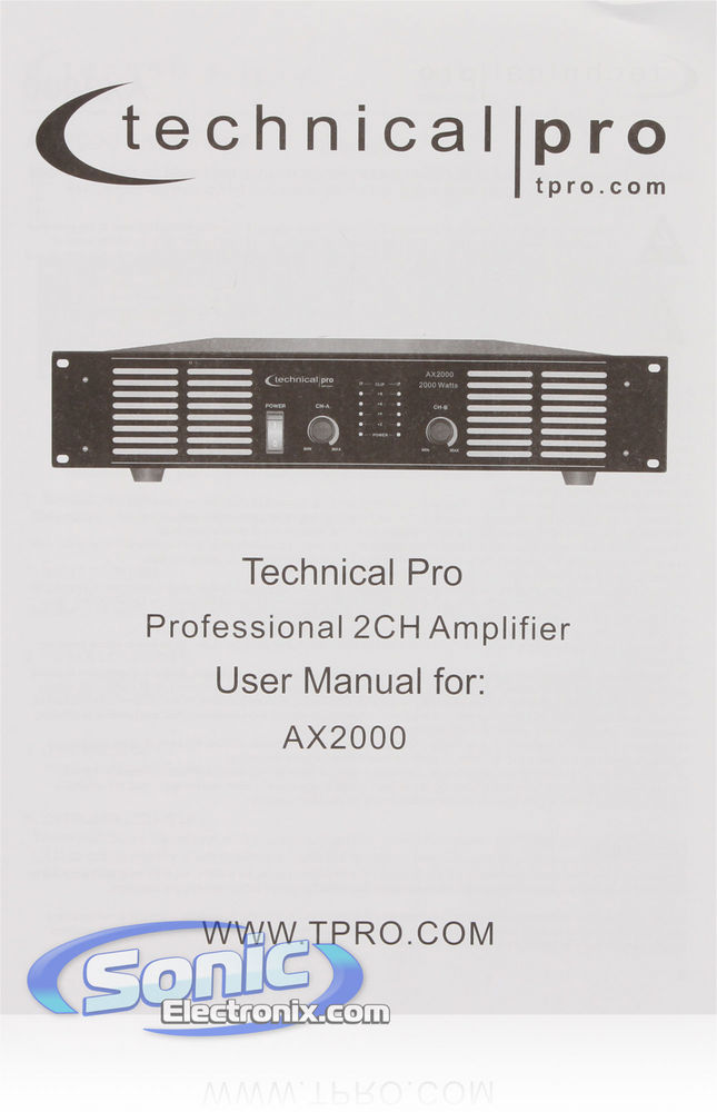 Technical Pro AX2000 Image 5