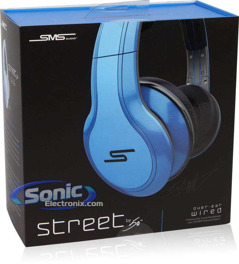 SMS Audio STREET SMS-WD-BLU by 50 Cent - Blue Image 13