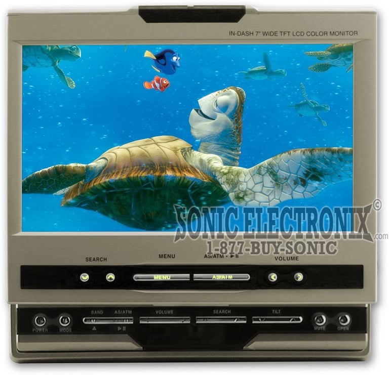 Video Combo: 7" In-Dash Monitor w/TV + DVD Player + 6 Disc CD Changer Image 2