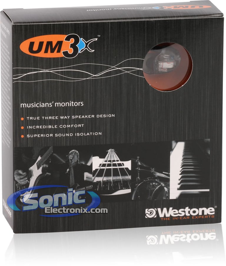 Westone UM3X Clear (79291) Earphones Professional In-Ear Monitor Headphones Image 10