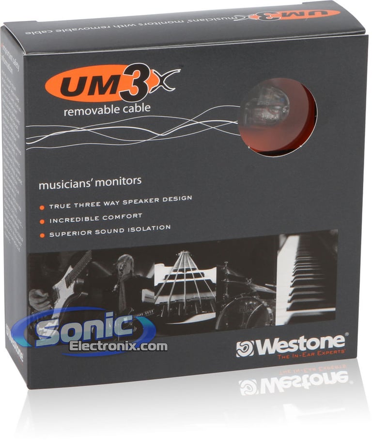 Westone UM3X-RC Clear Universal Monitor Earphones/In-Ear Headphones Image 12