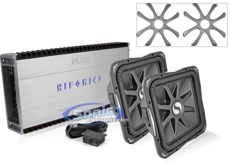 Combo (2) Kicker 08S15L74 and (1) Hifonics Brutus BRZ2400.1D Image 1