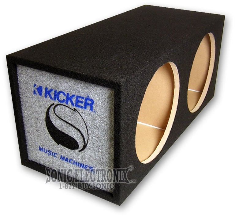 Kicker 12" CompVR Dual MDF Sealed Logo Enclosure Image 1