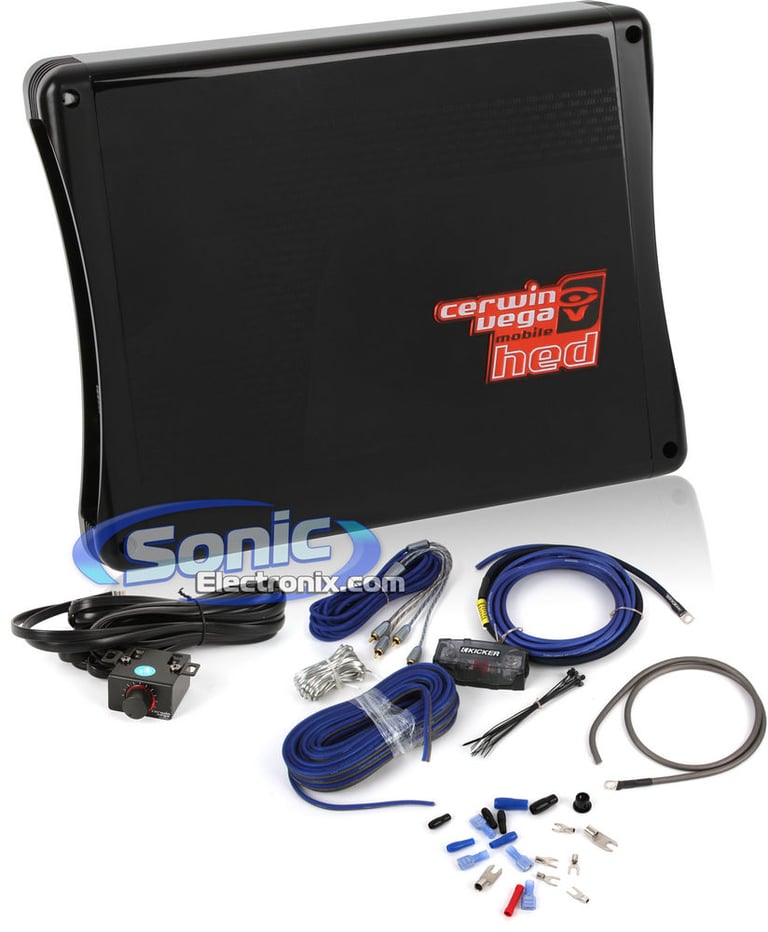 500W Max Cerwin-Vega Amplifier + Kicker Amplifier Kit Image 1