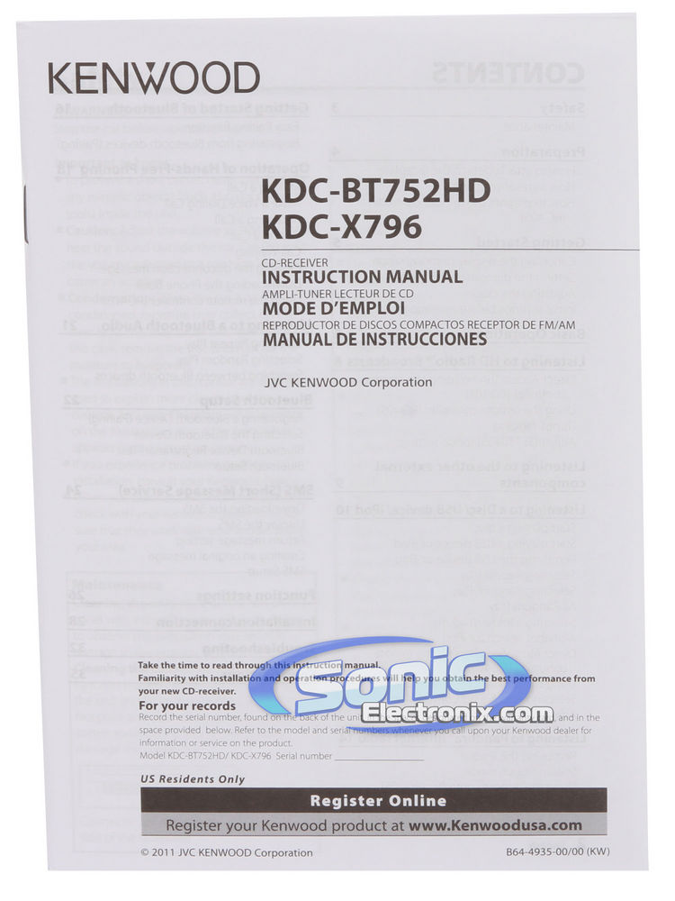 Kenwood KDC-BT752HD Image 8