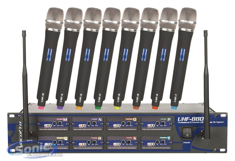 VocoPro UHF-8800 w/ 8 Free Mic Stands Image 6