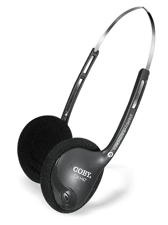 Coby CVH47 (CV-H47) Lightweight Open-Air Stereo On-Ear Headphones Image 1