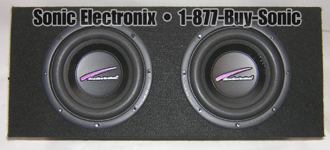 (2) Audiobahn AW831T 8" + (2) Chrome Grills + (1) Dual 8" MDF Sub Enclosure Image 2