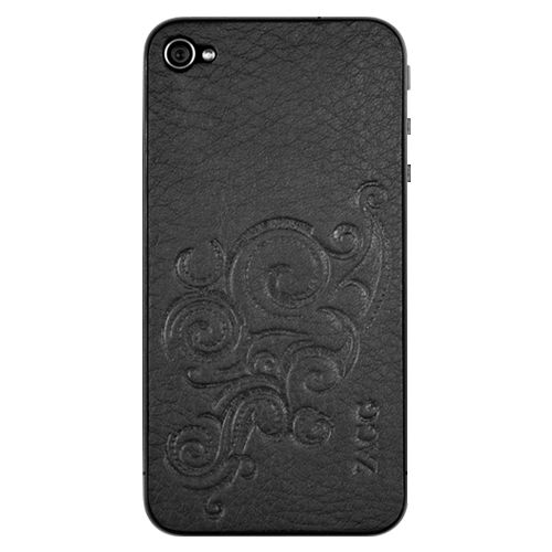 ZAGG LEATHERskin Black Embossed Case for iPhone 4 Image 1