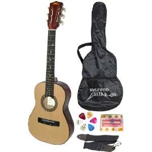 Pyle PGAKT30 30" Beginner Acoustic Guitar with Accessories Image 1