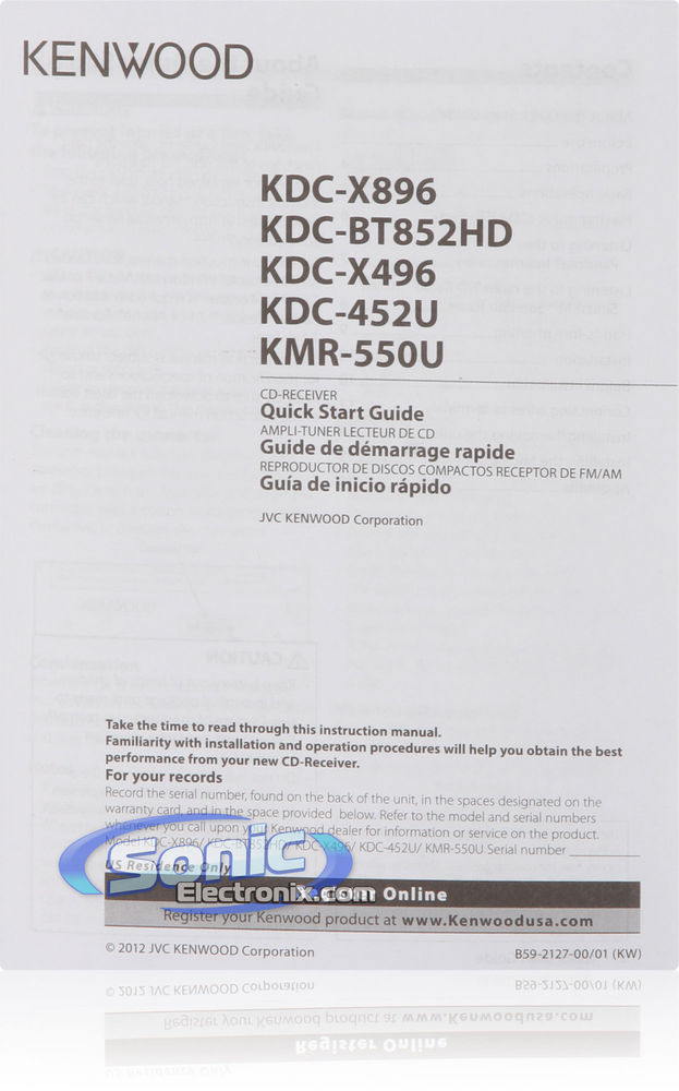 Kenwood KDC-BT852HD Open Box Image 9