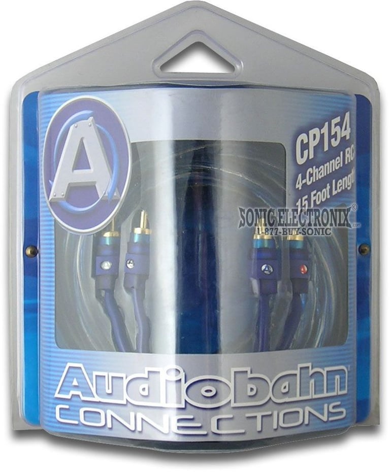 Audiobahn CP154 15' 4-Channel Pro Series RCA Cables (Blue) Image 3