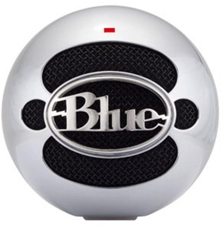 Blue Snowball Brushed Aluminum USB Microphone Image 1