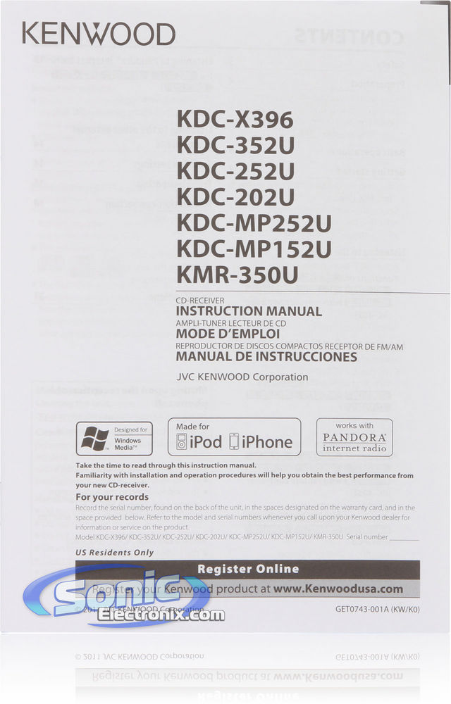 Kenwood PKG-MR353U Image 8