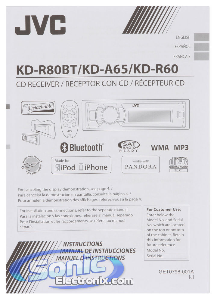 JVC KD-R80BT Image 9