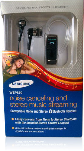 Samsung WEP870 Mono and Stereo Bluetooth Headset Image 3