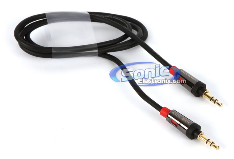Monster iCable 800 (MBL AI 800 MINI-3 WW) 3.5mm Auxiliary Mini Jack Stereo Cable - 3 Feet Image 1