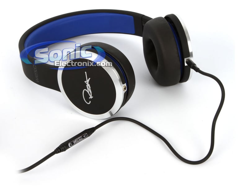 WeSC RZA Street Chambers Black/Blue Headphones with In-Line Control Image 2