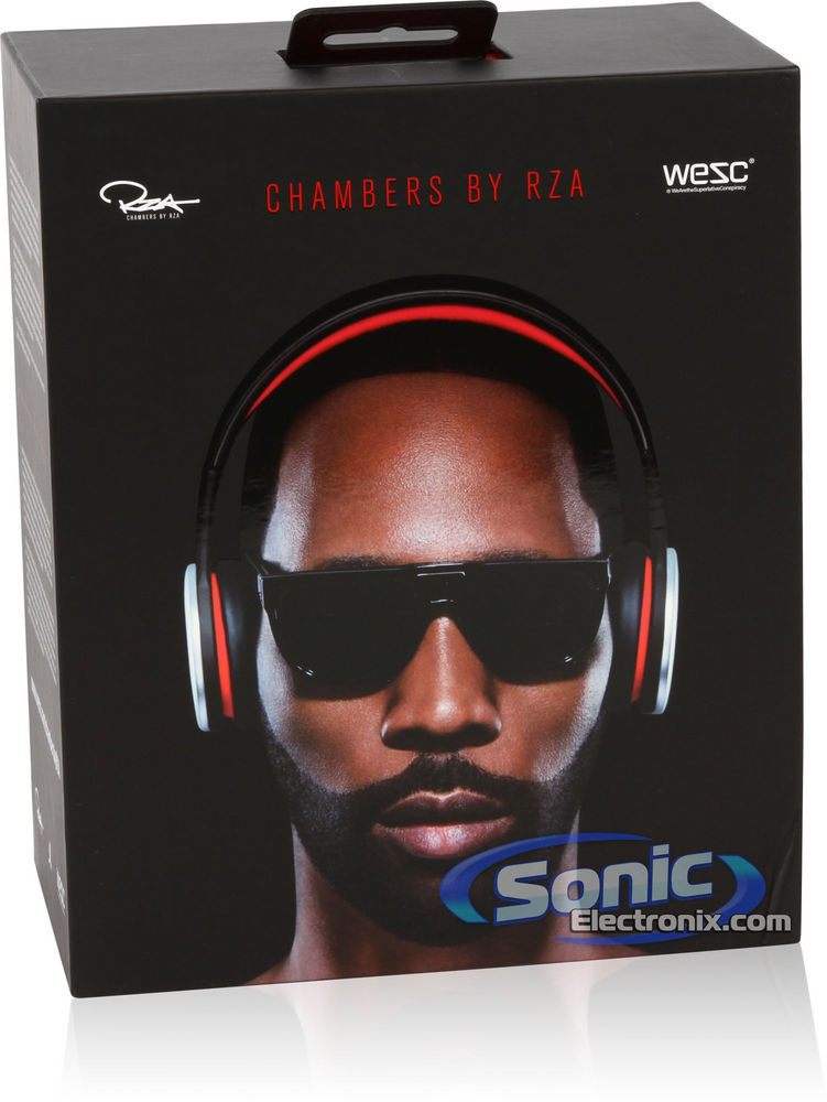 WeSC RZA Street Chambers Black/Red Headphones with In-Line Control Image 10