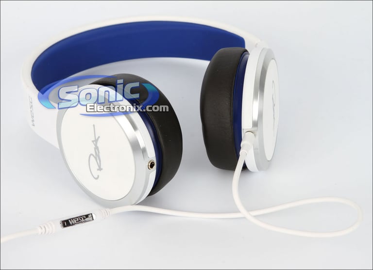 WeSC RZA Street Chambers White/Blue Headphones with  In-Line Control Image 2