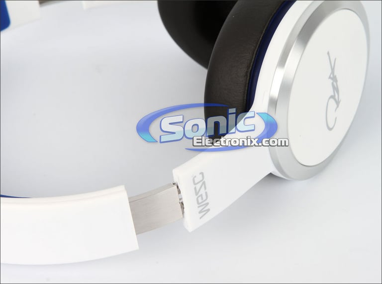 WeSC RZA Street Chambers White/Blue Headphones with  In-Line Control Image 6