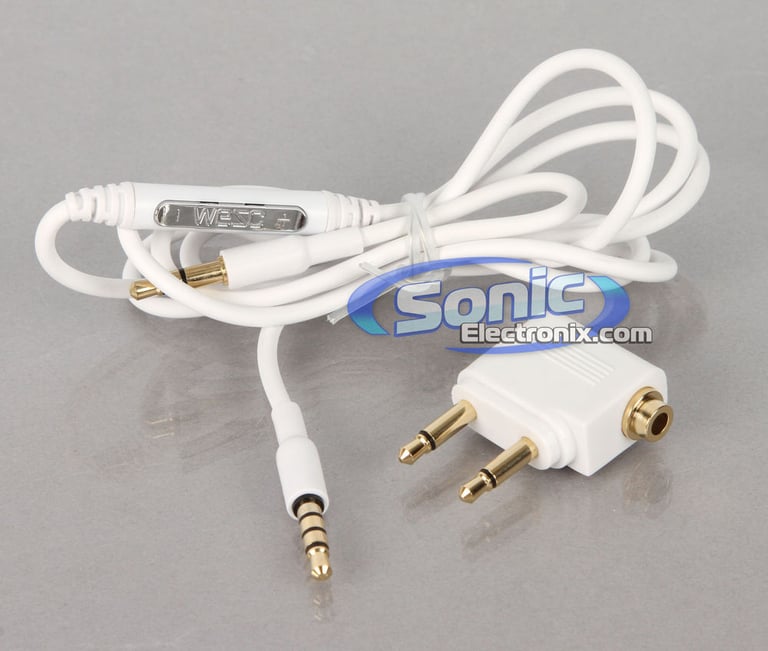 WeSC RZA Street Chambers White/Blue Headphones with  In-Line Control Image 8