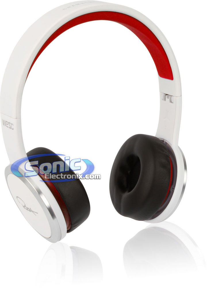 WeSC RZA Street Chambers White/Red Headphones with In-Line Control Image 1