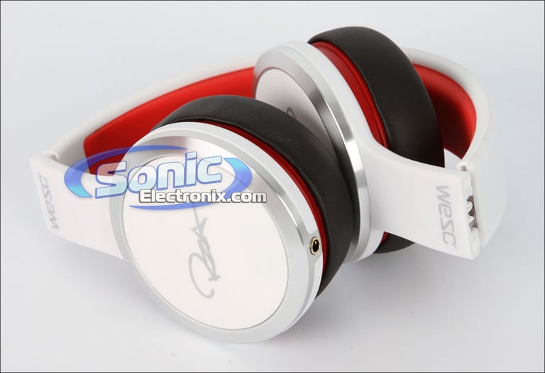 WeSC RZA Street Chambers White/Red Headphones with In-Line Control Image 5