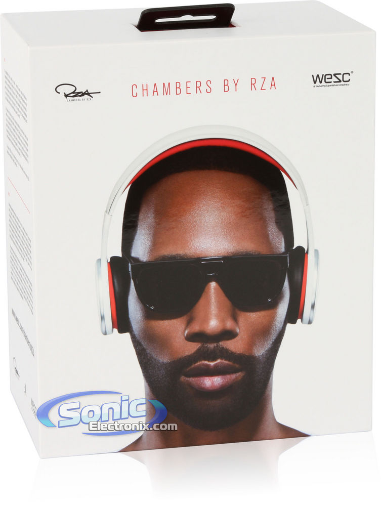 WeSC RZA Street Chambers White/Red Headphones with In-Line Control Image 9