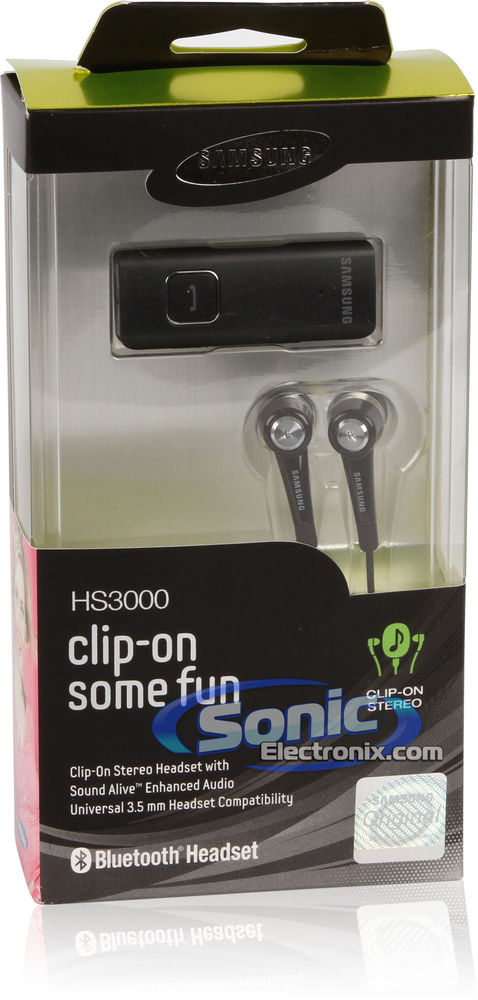 Samsung HS3000 Black Bluetooth Stereo Headset Image 3