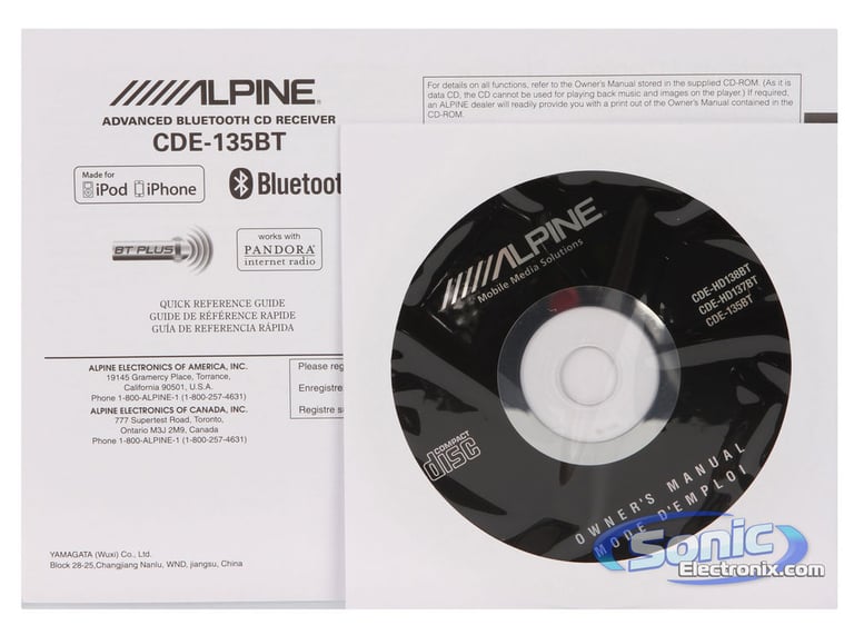 Alpine CDE-135BT Open Box Image 8