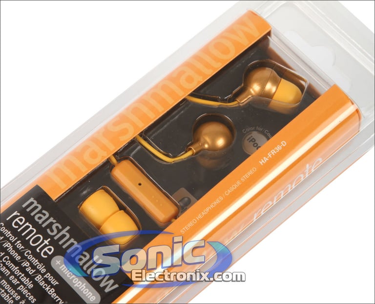 JVC HAFR36D Orange Marshmallow In-Ear Headphones/Earbuds Image 2