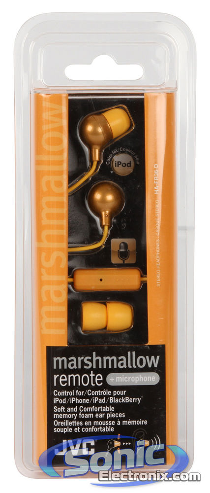JVC HAFR36D Orange Marshmallow In-Ear Headphones/Earbuds Image 1