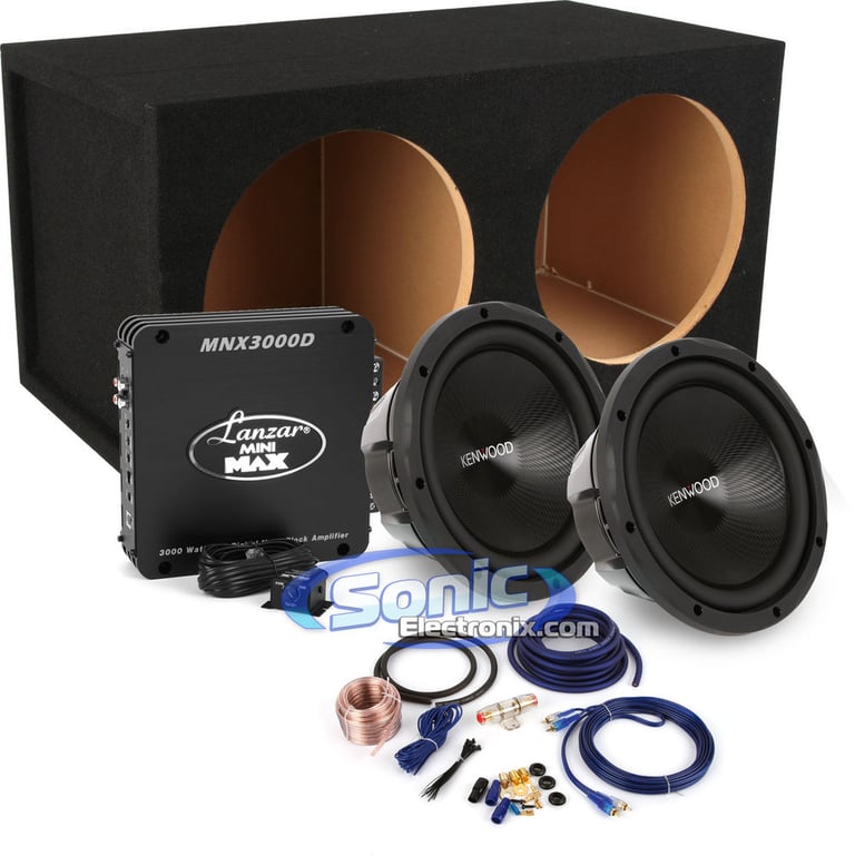 2400W Kenwood + Lanzar MNX3000D Complete Bass Package Image 1