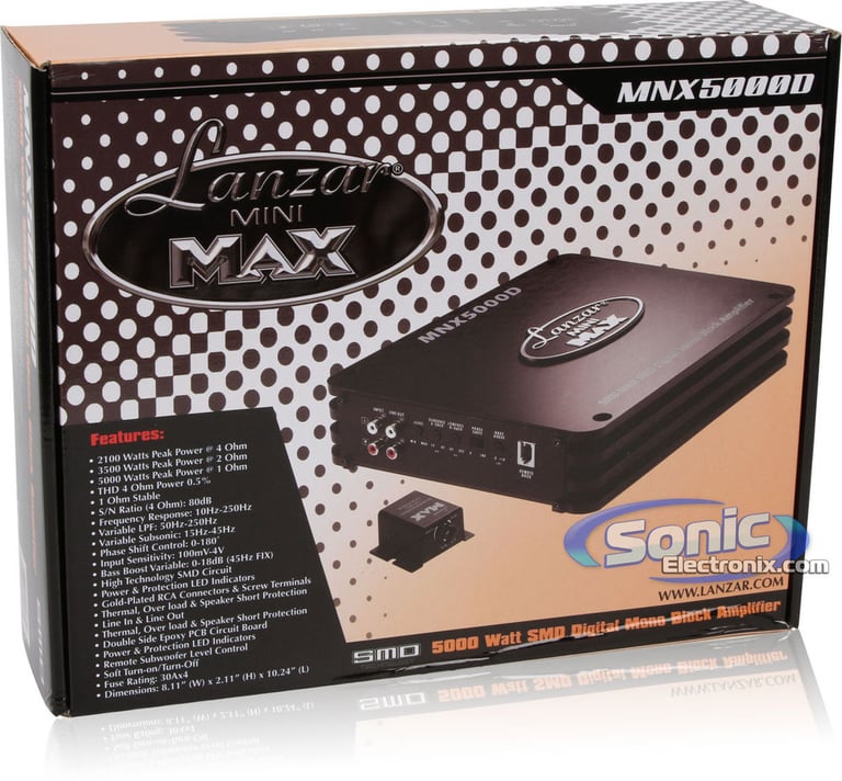 3000W Power Acoustik + Lanzar MNX5000D Bass Package Image 6
