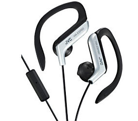 JVC HAEBR80S (HA-EBR80-S) Active Sports Ear-Clip Headphones with iPod/iPhone Remote and Mic - Silver Image 1